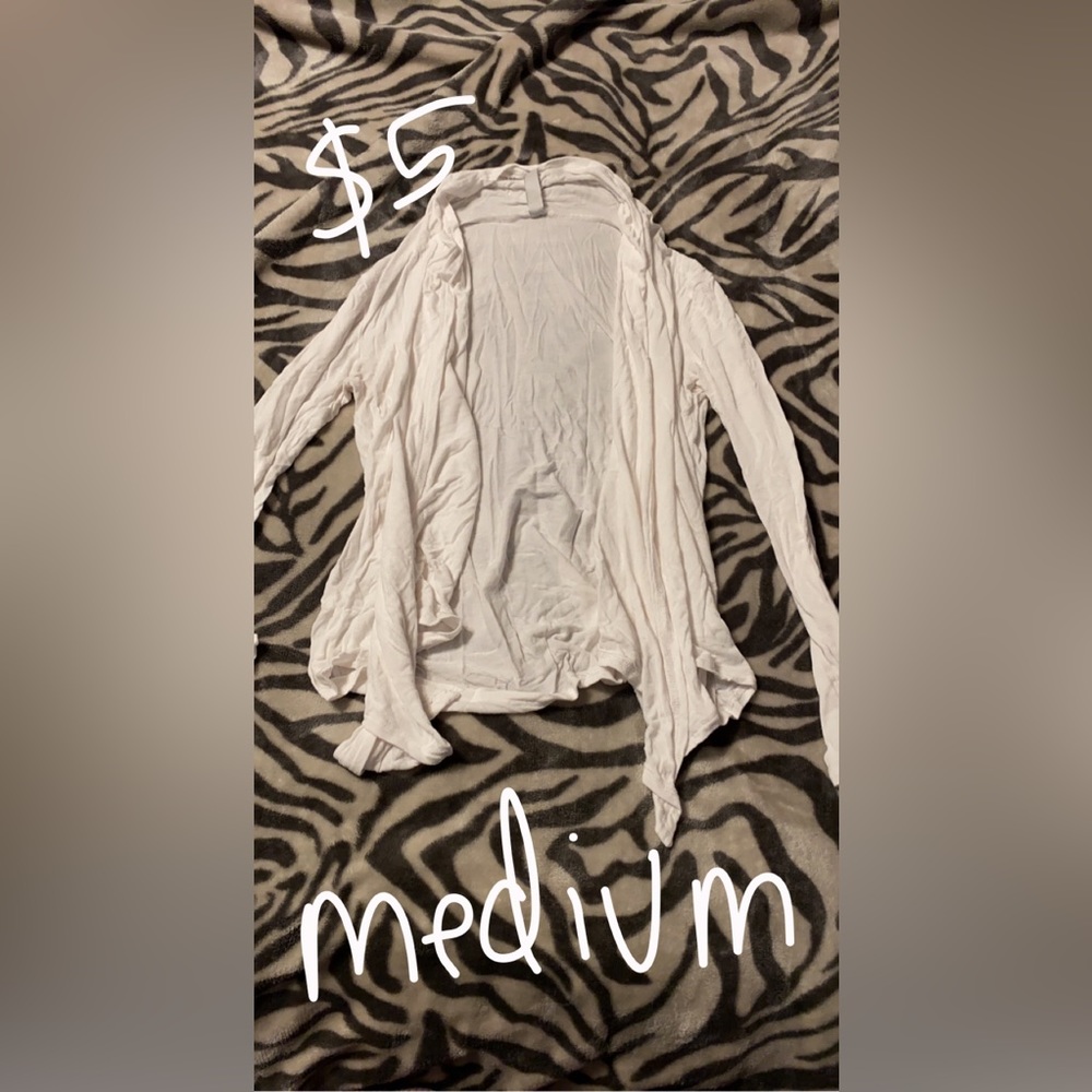 White cardigan long sleeve